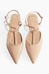 Pointed Satin Sandals
