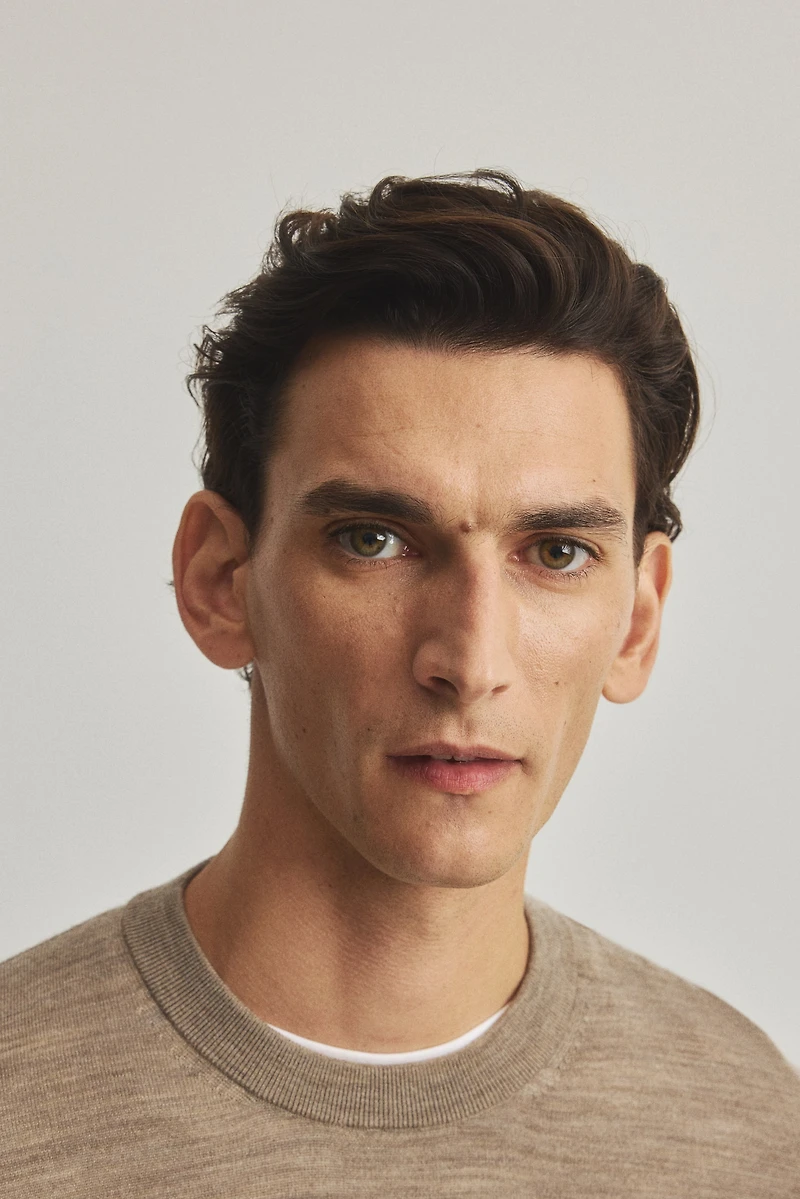 Chandail coupe classique en laine mérinos