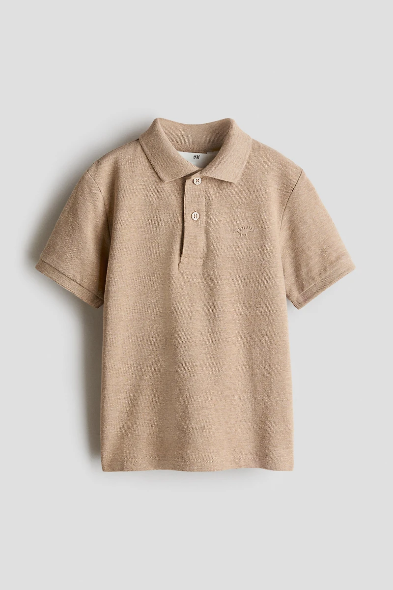 Embroidered-Motif Piqué Polo Shirt