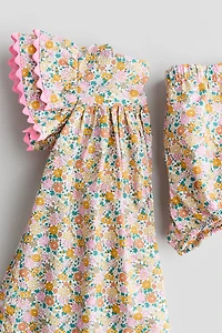 2-Piece Cotton Dress and Bloomers Set