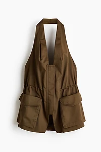 Twill Halterneck Top