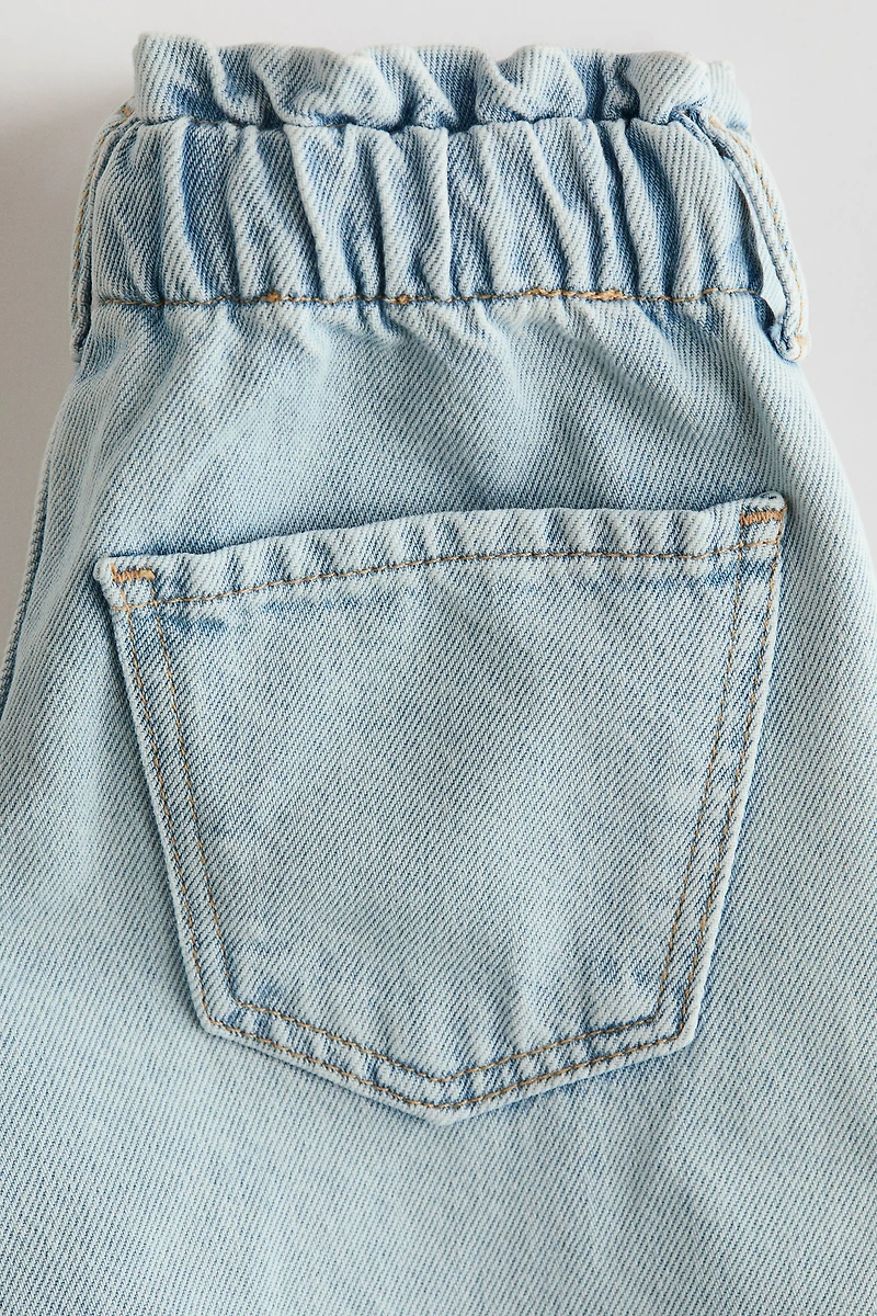 Jean Taille Froncée Coupe Décontractée
