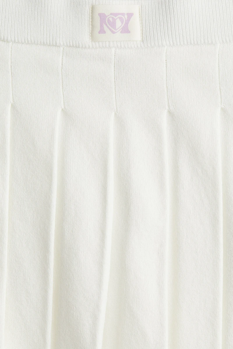Jupe plissée en fin tricot