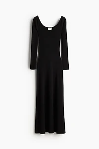 Rib-Knit Off-the-Shoulder Dress