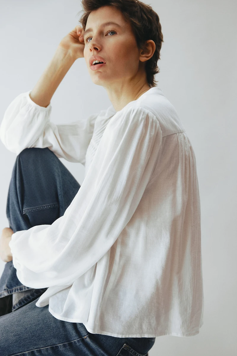 Blouse with Pintucks