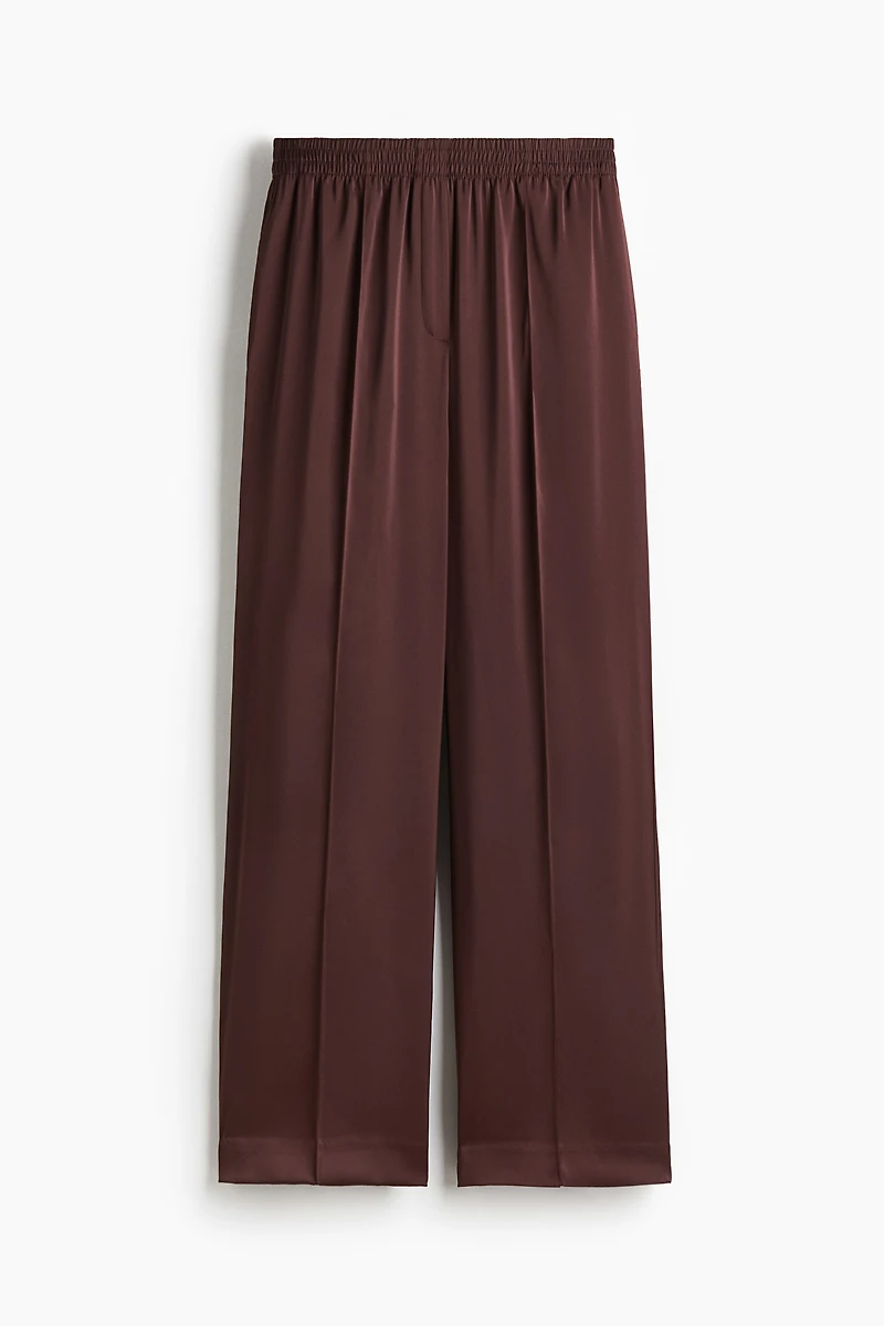 Wide Crease-Detail Pants