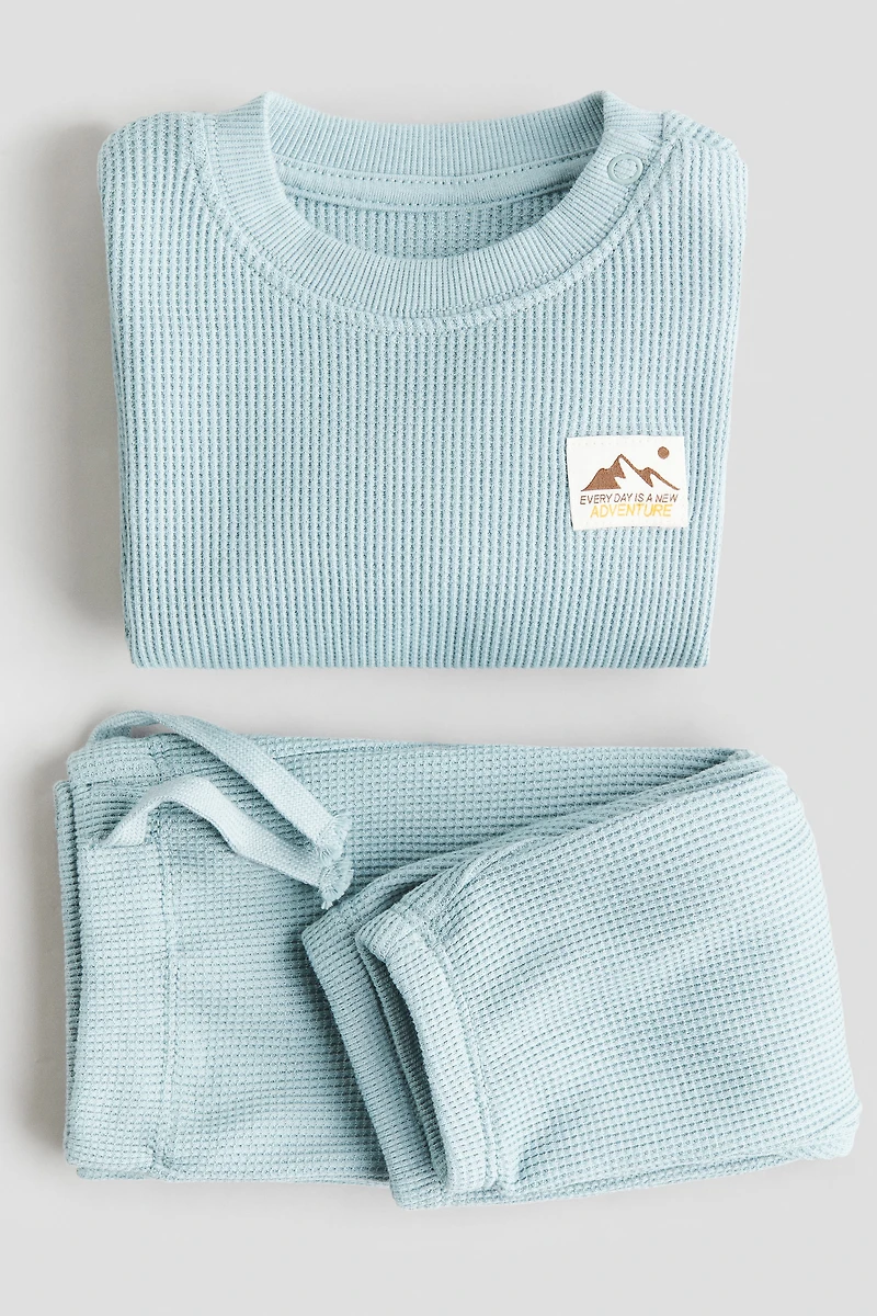 2-Piece Waffled Cotton Set