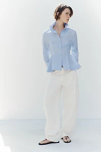 Cotton Peplum Shirt
