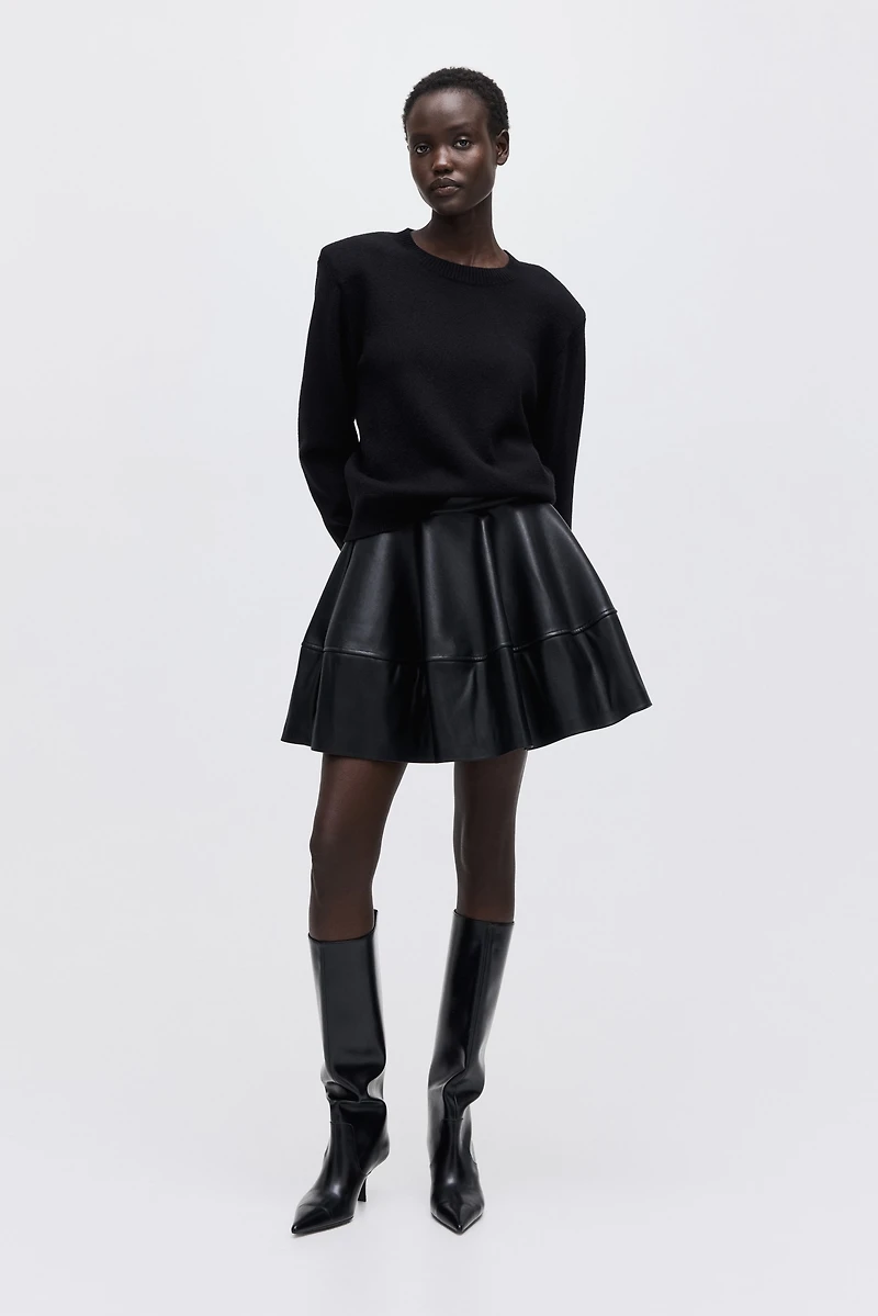 Coated Mini Skirt