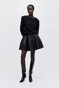Coated Mini Skirt