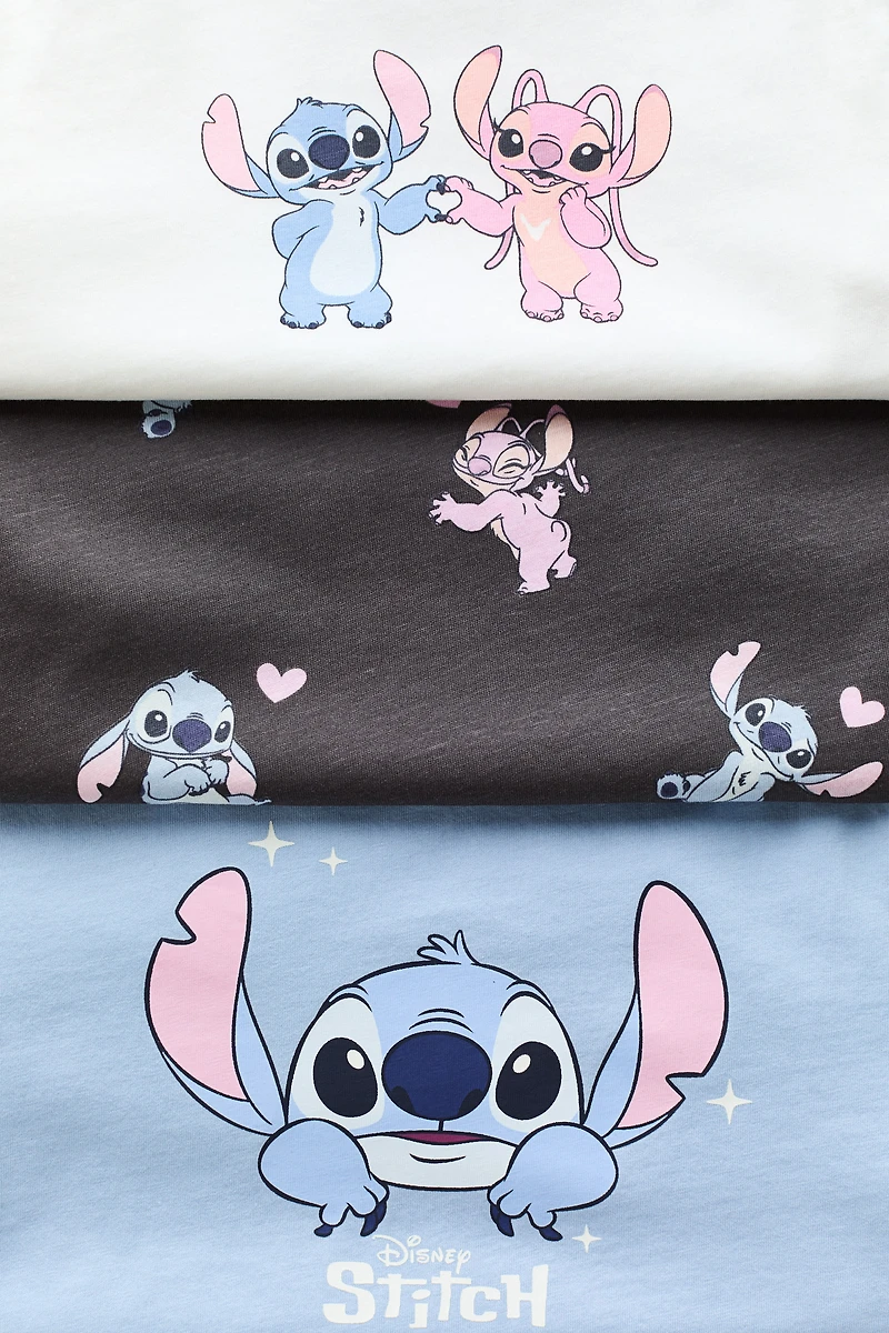 Lot de 3 T-shirts imprimés en coton