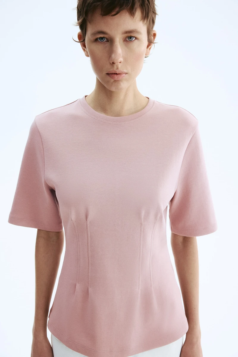 Tapered-Waist Interlock T-Shirt