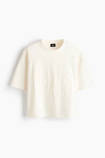 Oversized Motif-Detail Cotton T-Shirt