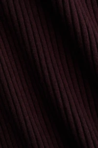 MAMA Robe en tricot côtelé avec col cheminée