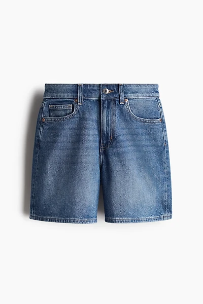 Short taille haute en denim