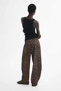 Pantalon tonneau à plis