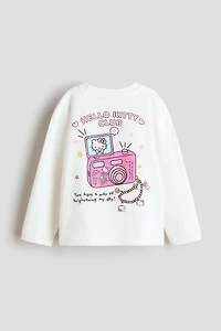 Long-Sleeved Printed Top