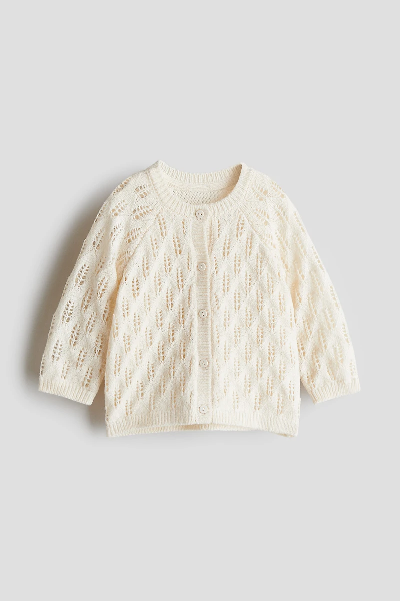 Gilet en tricot pointelle