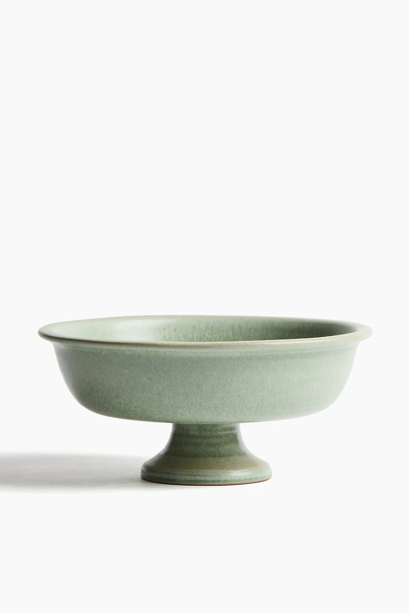 Footed Stoneware Serving Bowl