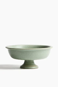 Footed Stoneware Serving Bowl
