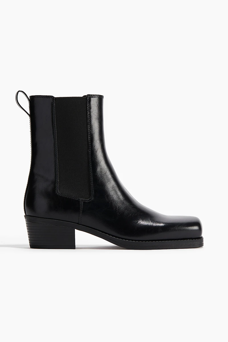 Square-Toe Chelsea Boots