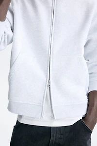 Loose-Fit Boxy Sweatshirt Jacket