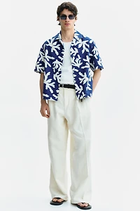 Chemise décontractée à col cubain