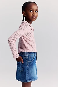 Jersey Top with Collar