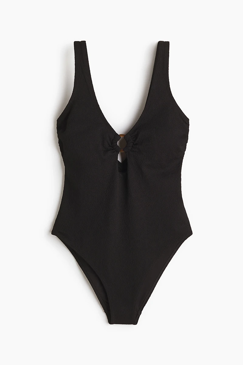 Padded-Cup High-Leg Swimsuit