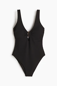 Padded-Cup High-Leg Swimsuit