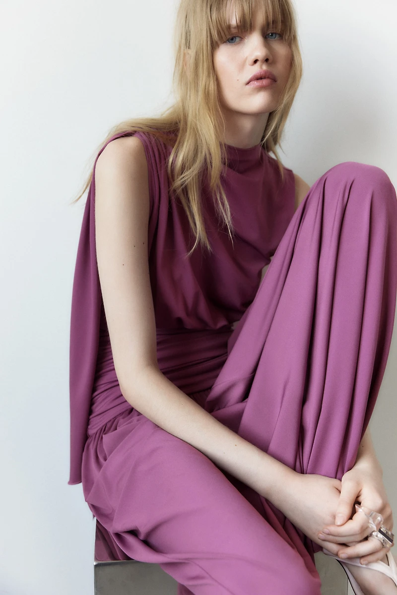Draped Jersey Dress