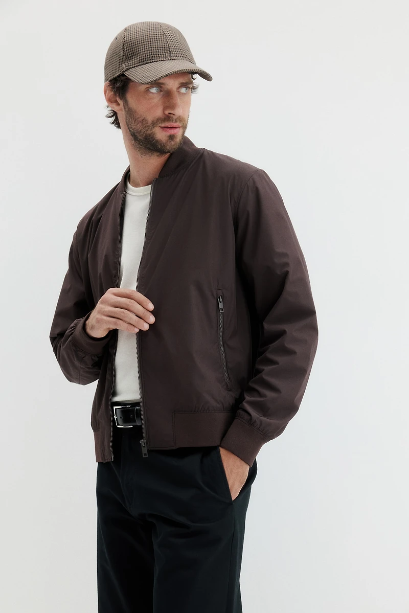 Regular-Fit Lightweight Bomber Jacket