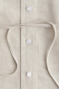 MAMA Before & After Linen-Blend Shirt
