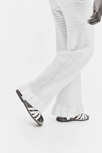 Flared Cotton-Knit Leggings