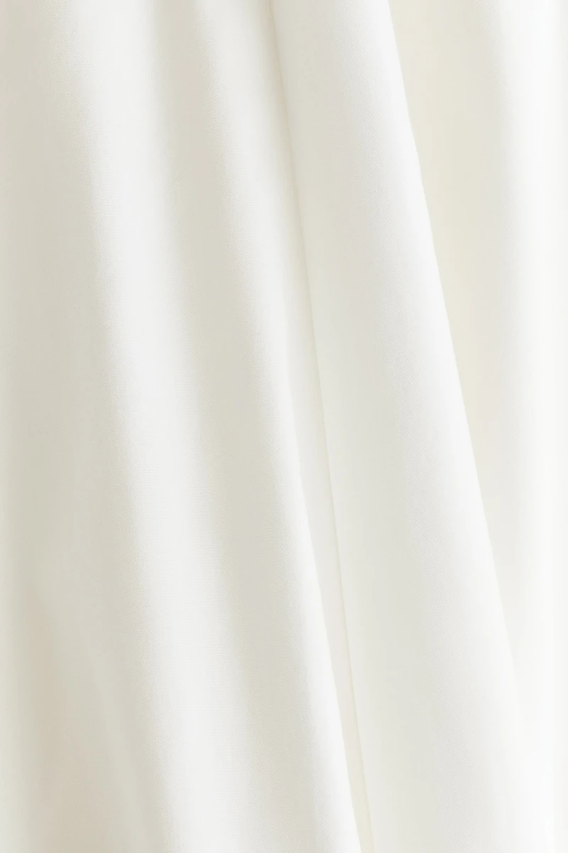 Poplin Dress with Flared Skirt