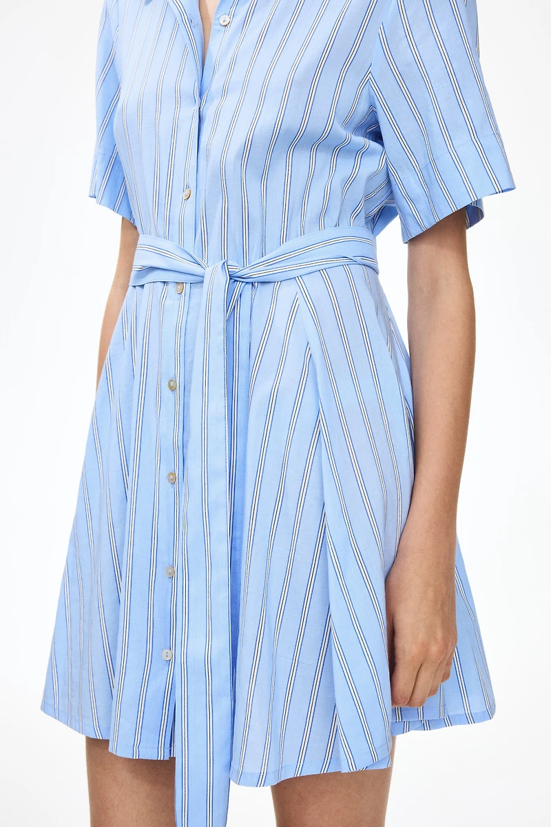 Tie-Belt Shirt Dress