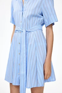Tie-Belt Shirt Dress