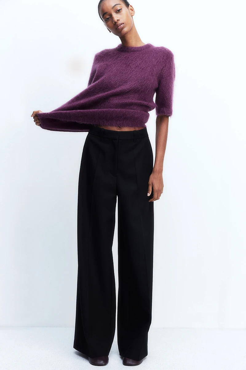 Mohair-blend Knit Top