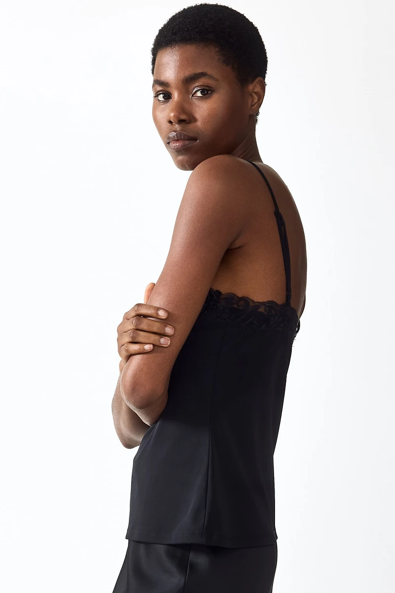 Lace-Trimmed Camisole Top