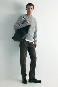 Regular-Fit Cable-Knit Sweater