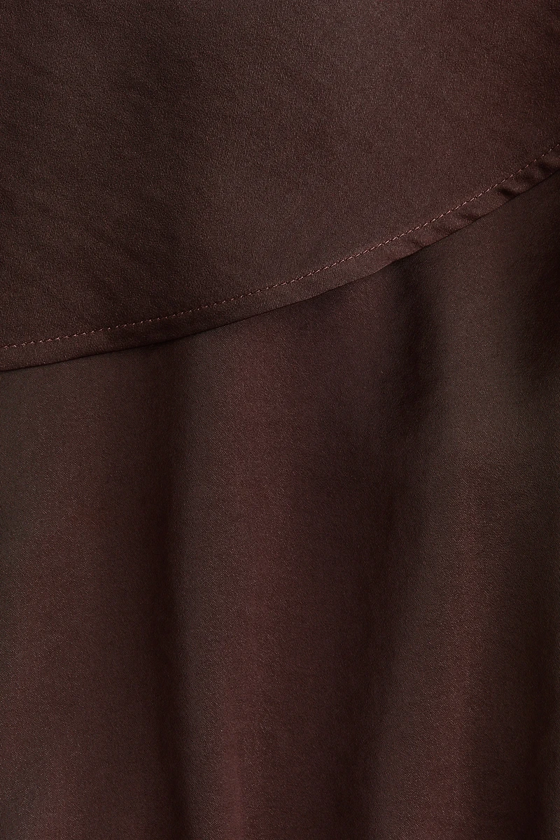 Scarf-Detail Chiffon Pants