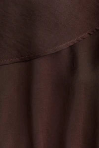 Scarf-Detail Chiffon Pants
