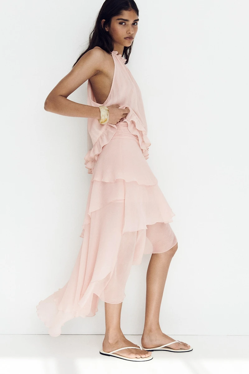 Tiered Chiffon Skirt
