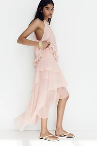 Tiered Chiffon Skirt