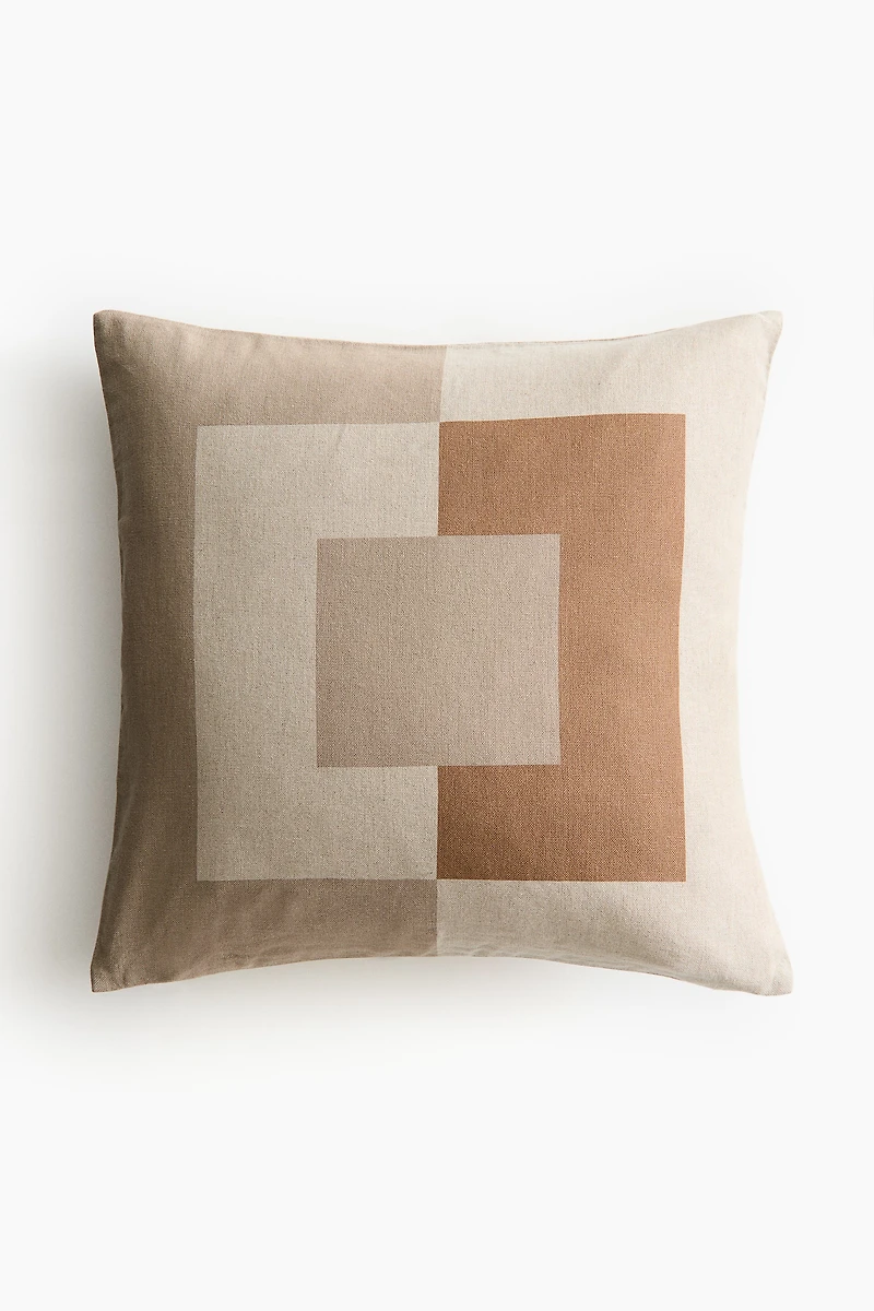 Linen-Blend Cushion Cover