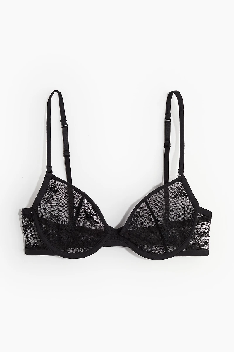 Non-padded Underwire Lace Bra