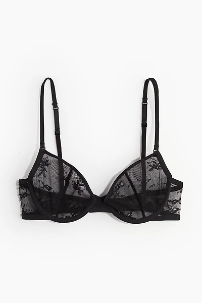 Non-padded Underwire Lace Bra