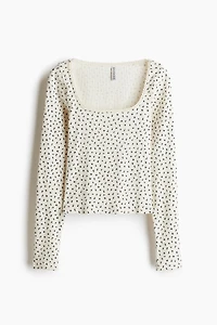 Picot-Trimmed Cotton Top