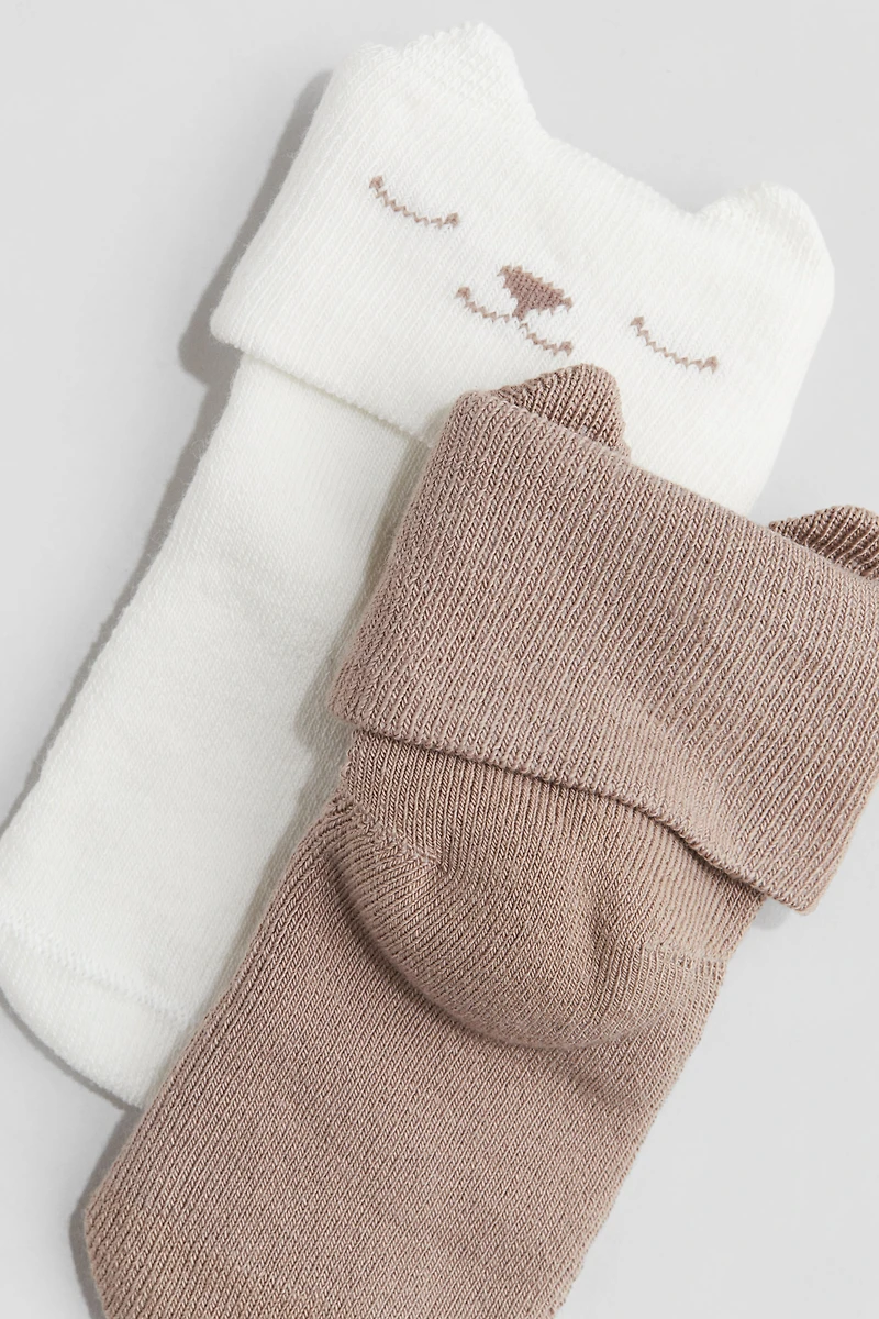 Lot de 2 paires chaussettes en bouclette