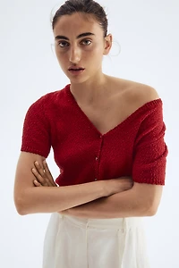 Slub-knit cardigan